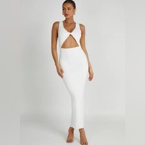 Kaesha White Knit Midi Dress (size XS)